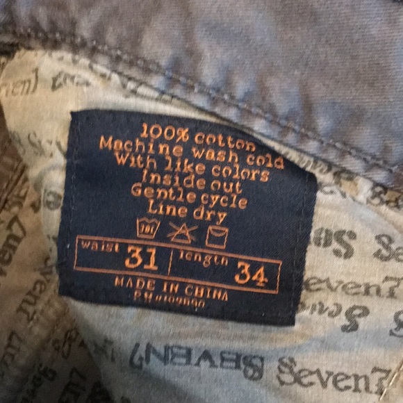 Two pairs men’s Seven 7 cargo pants 31w 34l - Picture 7 of 8